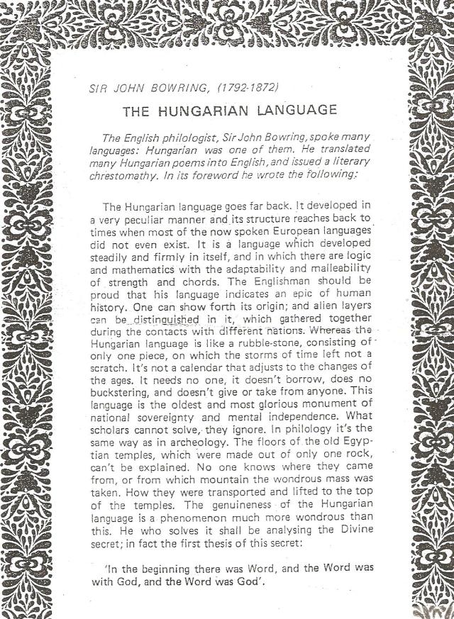 „Poetry of Magyar’s” előszava