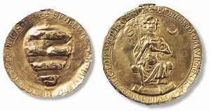 Az Aranybulla másolata és pecsétje (Magyar Nemzeti Levéltár)